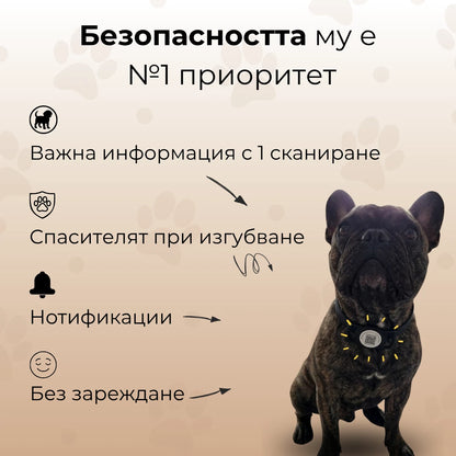 Pawley™ Smart Tag – Таг с локация и спешен профил за куче